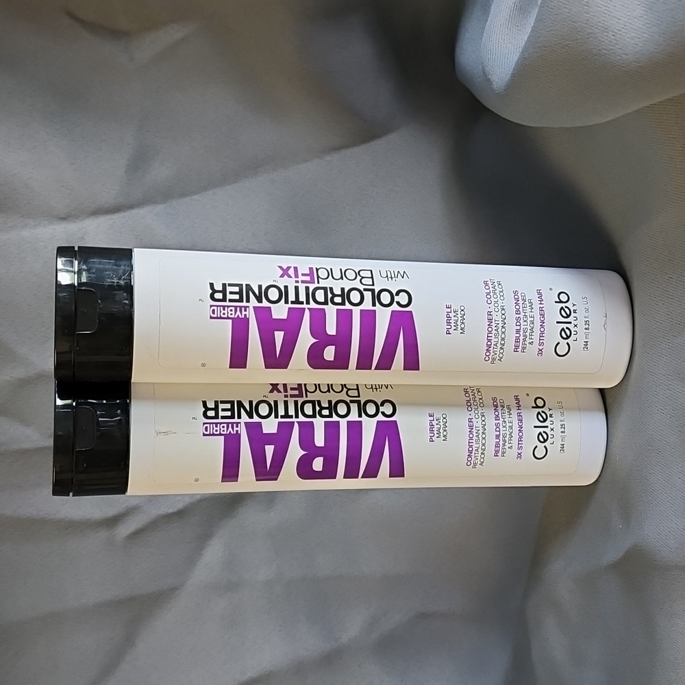NEW! 2 8.25 oz  Bottles Viral Purple Conditioner with BondFix!
